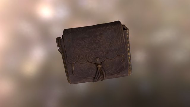 Leather book cover 3D Model
