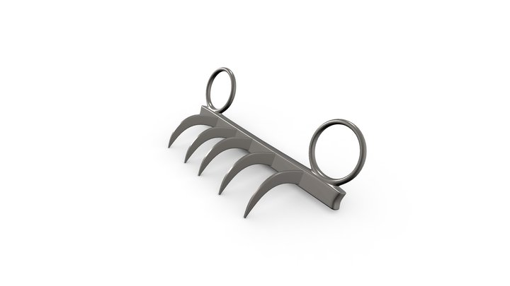 Knuckle Dusters (Bagh Nakh) For Self Defence 3D Model