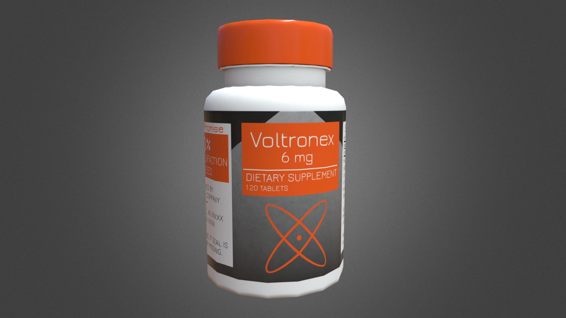 3D model Pill Bottle - This is a 3D model of the Pill Bottle. The 3D model is about a white bottle with a red cap.
