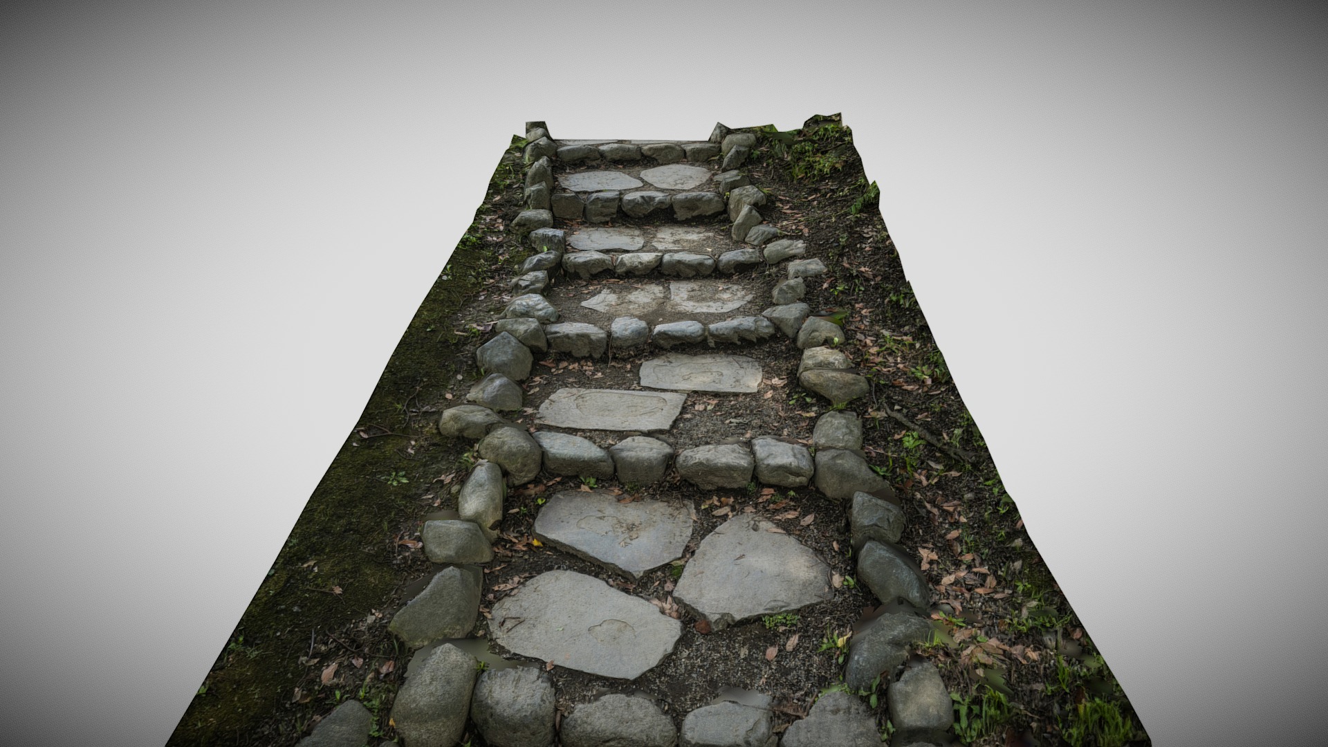 3D model Stone stairs Low poly photogrammetry scan - This is a 3D model of the Stone stairs Low poly photogrammetry scan. The 3D model is about a stack of rocks.