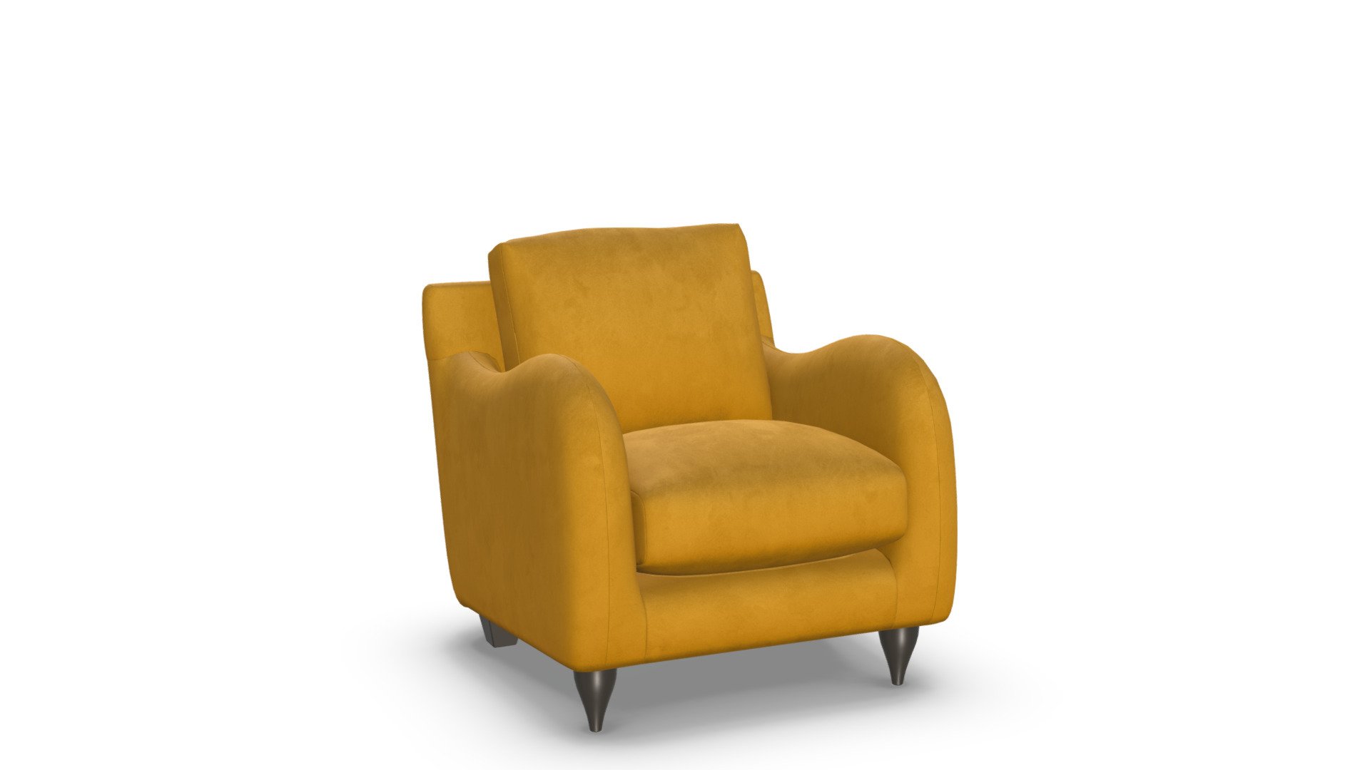 Sofia Armchair, Plush Turmeric Velvet