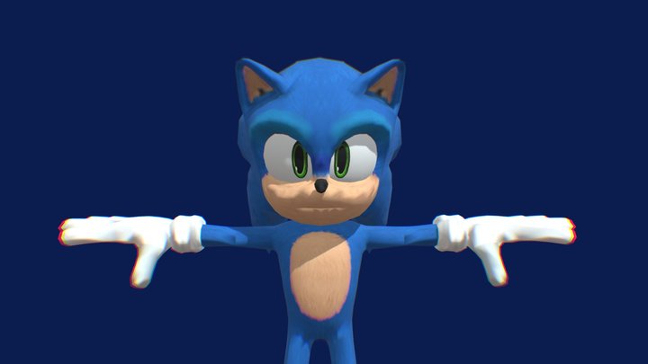 Movie Sonic Roblox Fixed 3D Model