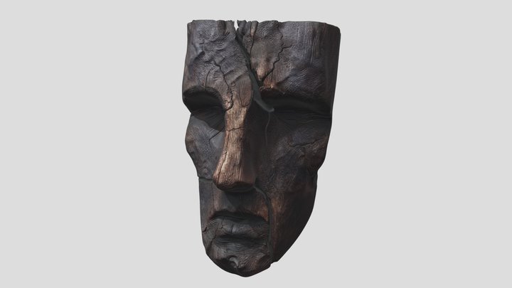 Wooden Face – Kostenloses 3D-Modell STL