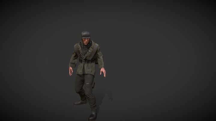 WW2 German soldier 3D Model