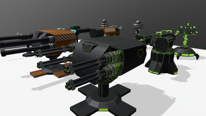 Athoros - Turrets 3D Model