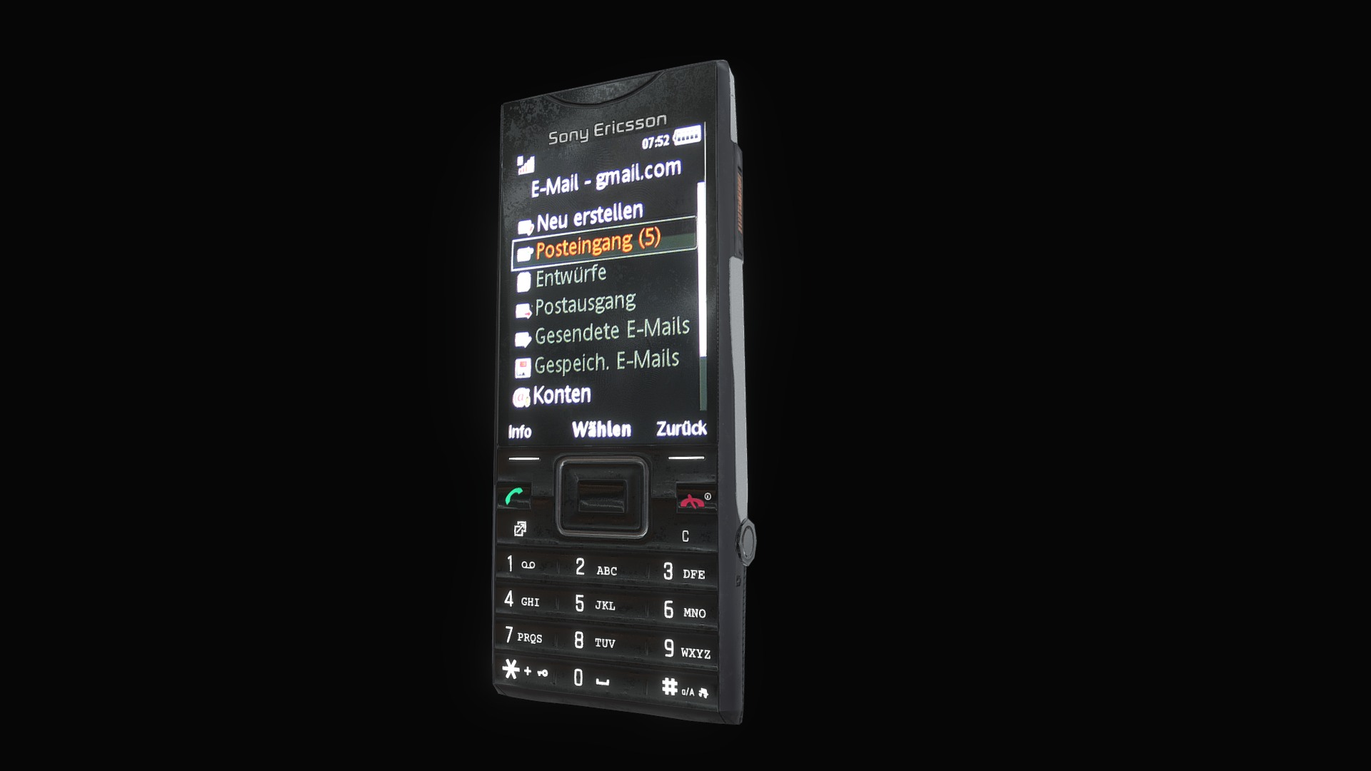 3D model Sony ericsson J10 - This is a 3D model of the Sony ericsson J10. The 3D model is about a black cell phone.