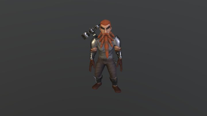 Dwarf Warior 3D Model