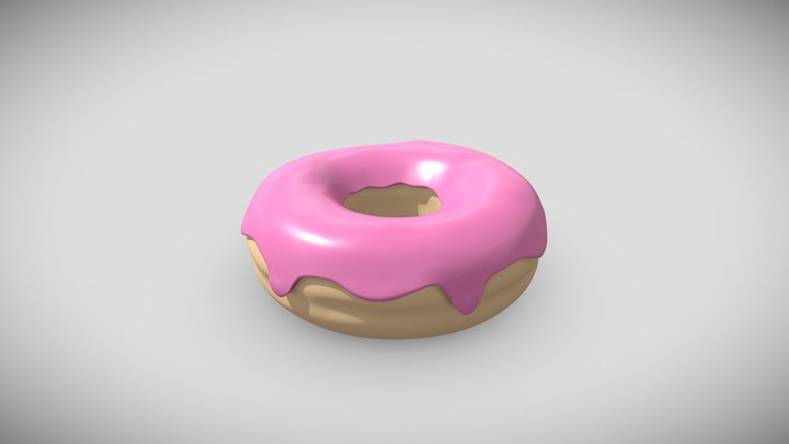 Pink Donut 3D Model