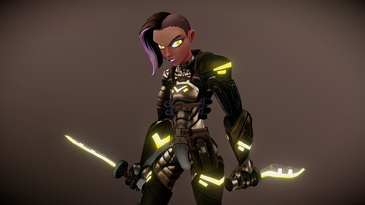 Halima - Sci-fi Assassin 3D Model