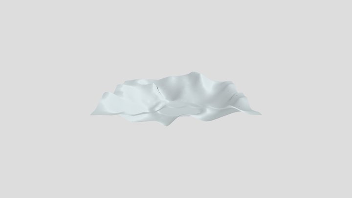 Terrain with mountains 3D Model