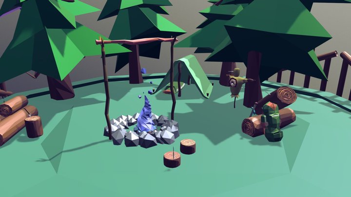 Camping Out 3D Model