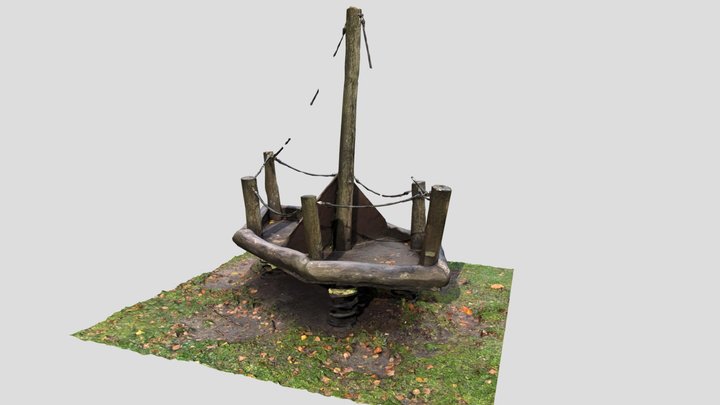 Log boat 3D Model