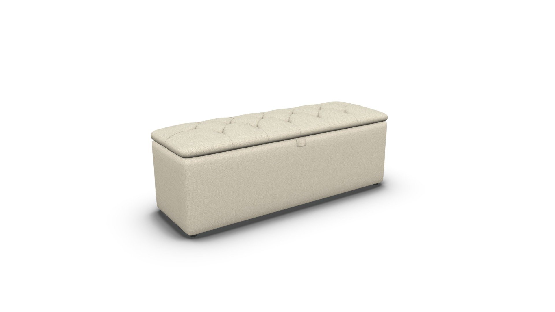 Orkney Storage Ottoman, Tulip Cream