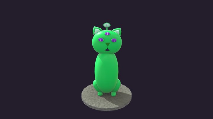 Alien cat 3D Model