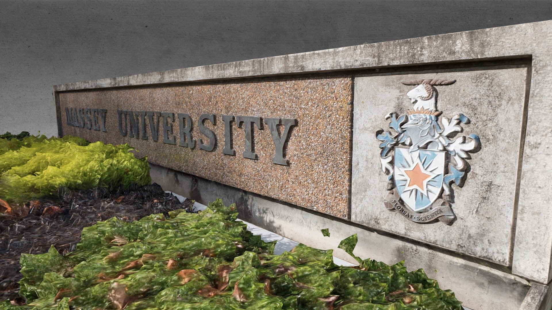 Main entrance sign, Massey University