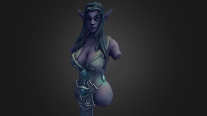Stylized Tyrande based on World of Warcraft 3D Model