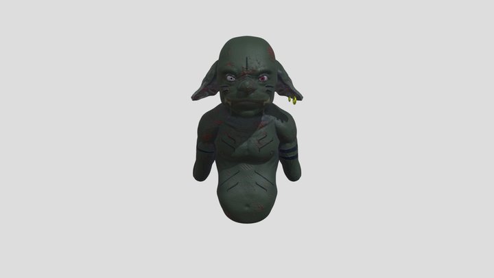 Grey Gobelin 3D Model