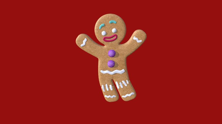 Gingerbread Man 3D Model