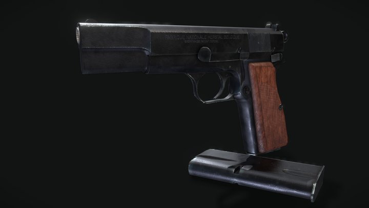 Browning Hi-Power 3D Model