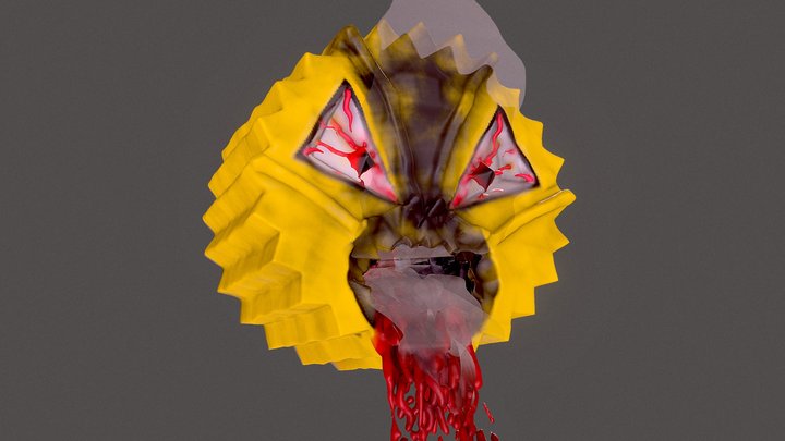 Erupting Anger Emoji 3D Model