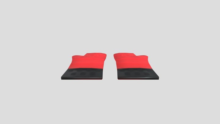 2 oven gloves 3D Model