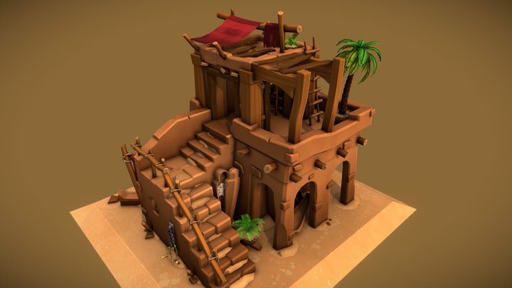 Stylized Mummyfier and Sarcophagus Shop 3D Model