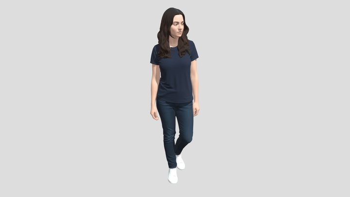 Casual navy tee and jeans – Kostenloses 3D-Modell STL