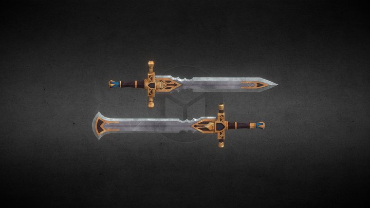 Dual Swords 3D Model