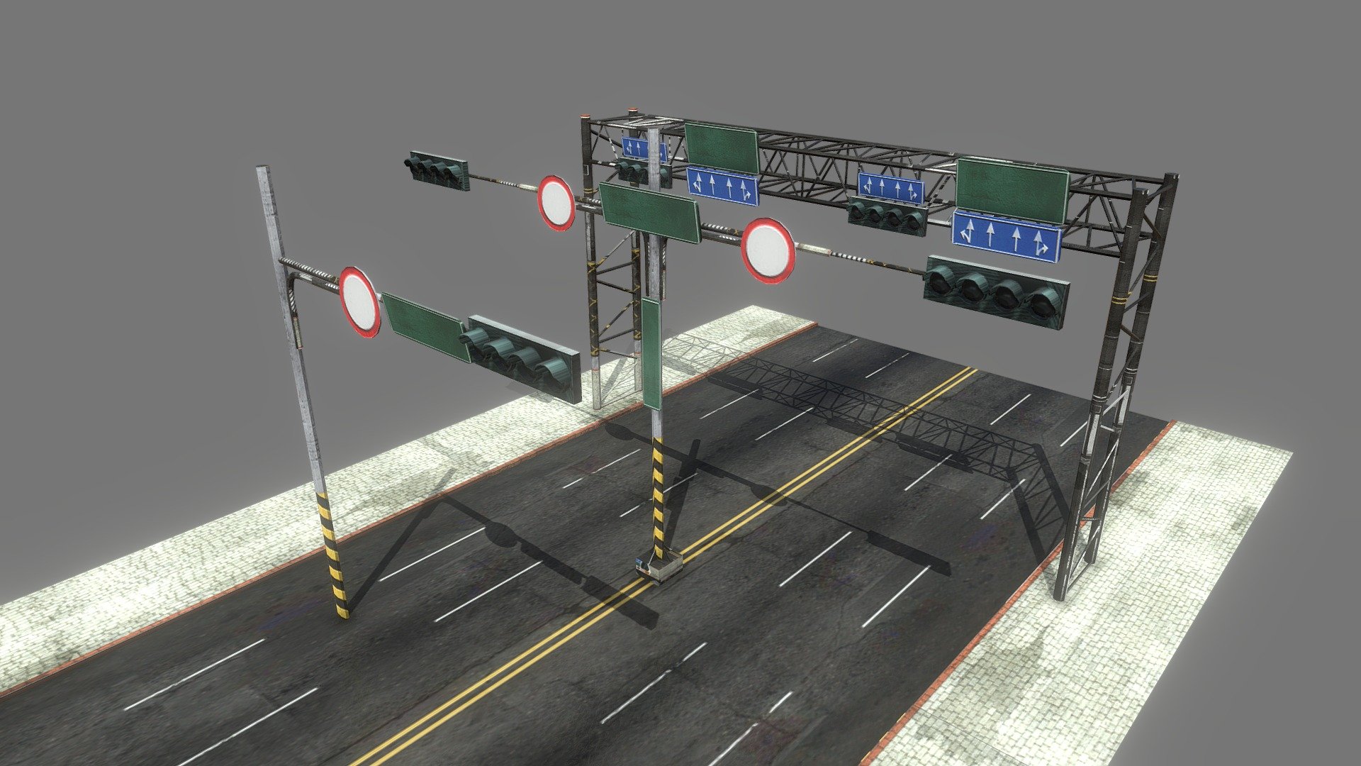 Road Traffic Sign Download Free 3D model by Solarliu