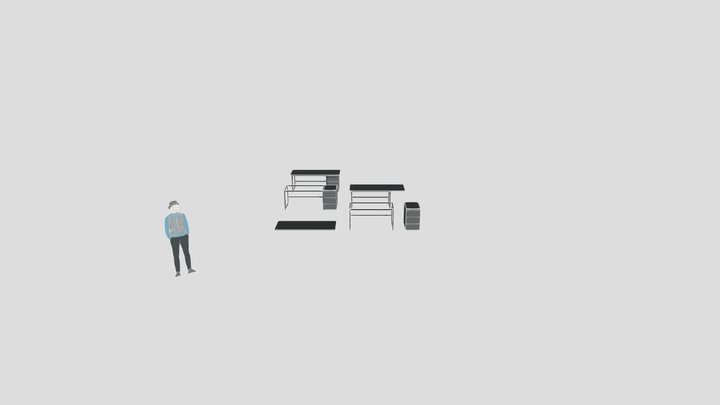 Computer Table Final 3D Model