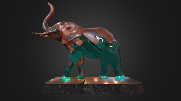 Elephant - Sculpture 3D Model