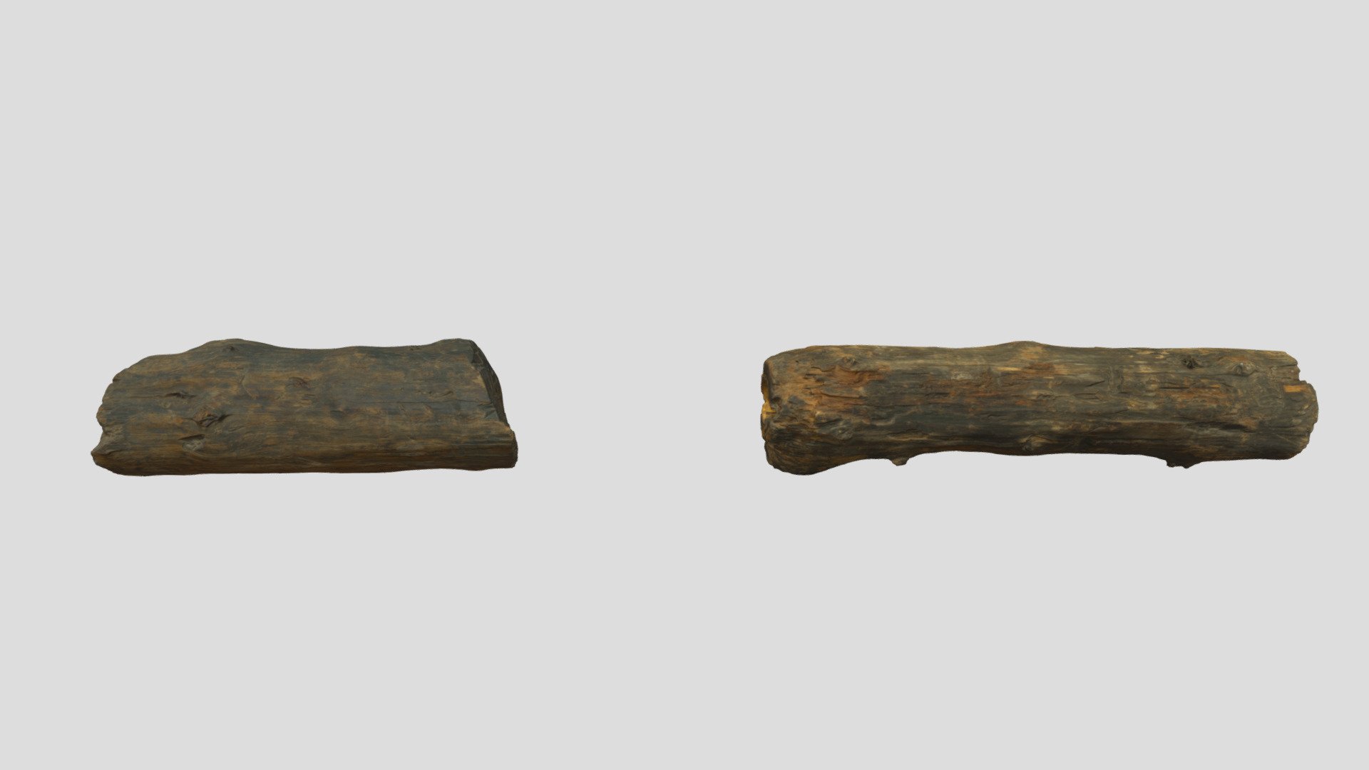 Fragments of wooden water pipes