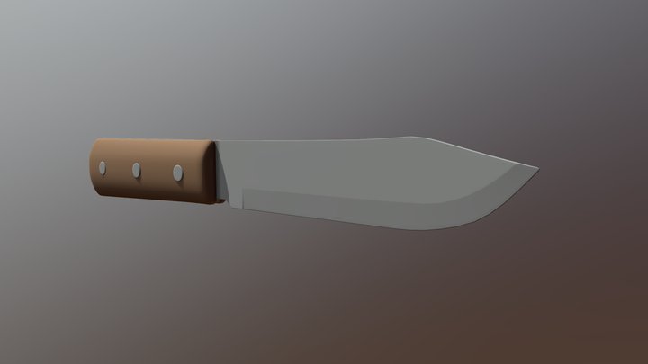 Simple Hunter Knife HP 3D Model