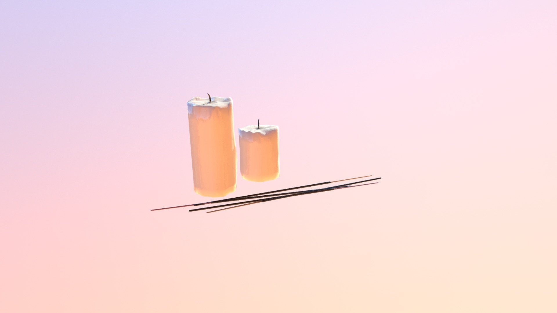 Candle and incense sticks