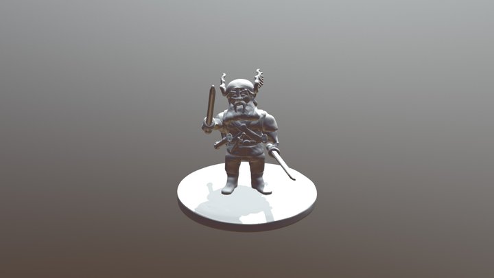 Dwarf Kings Guard Commander 17 WIP 3D Model