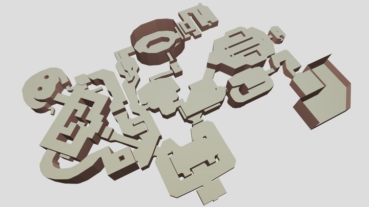 doom - e1m3 – Modello 3D gratuito STL