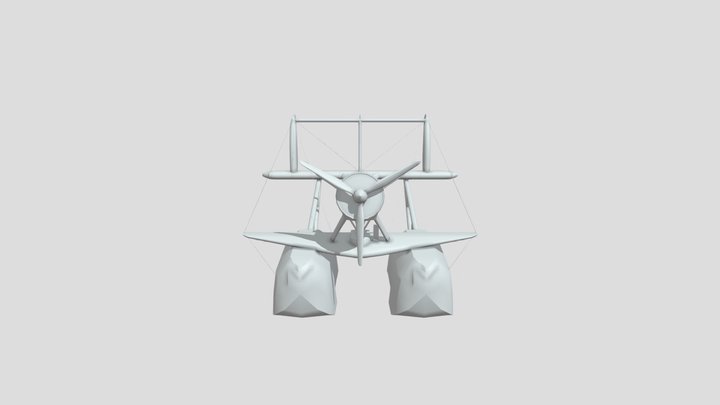 first plane iteration for Game Art 1 DAE 3D Model