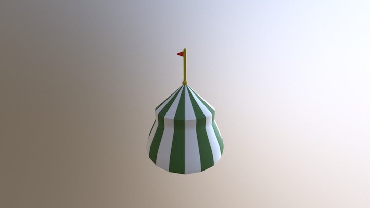 Green Tent For Medieval Contest 3D Model