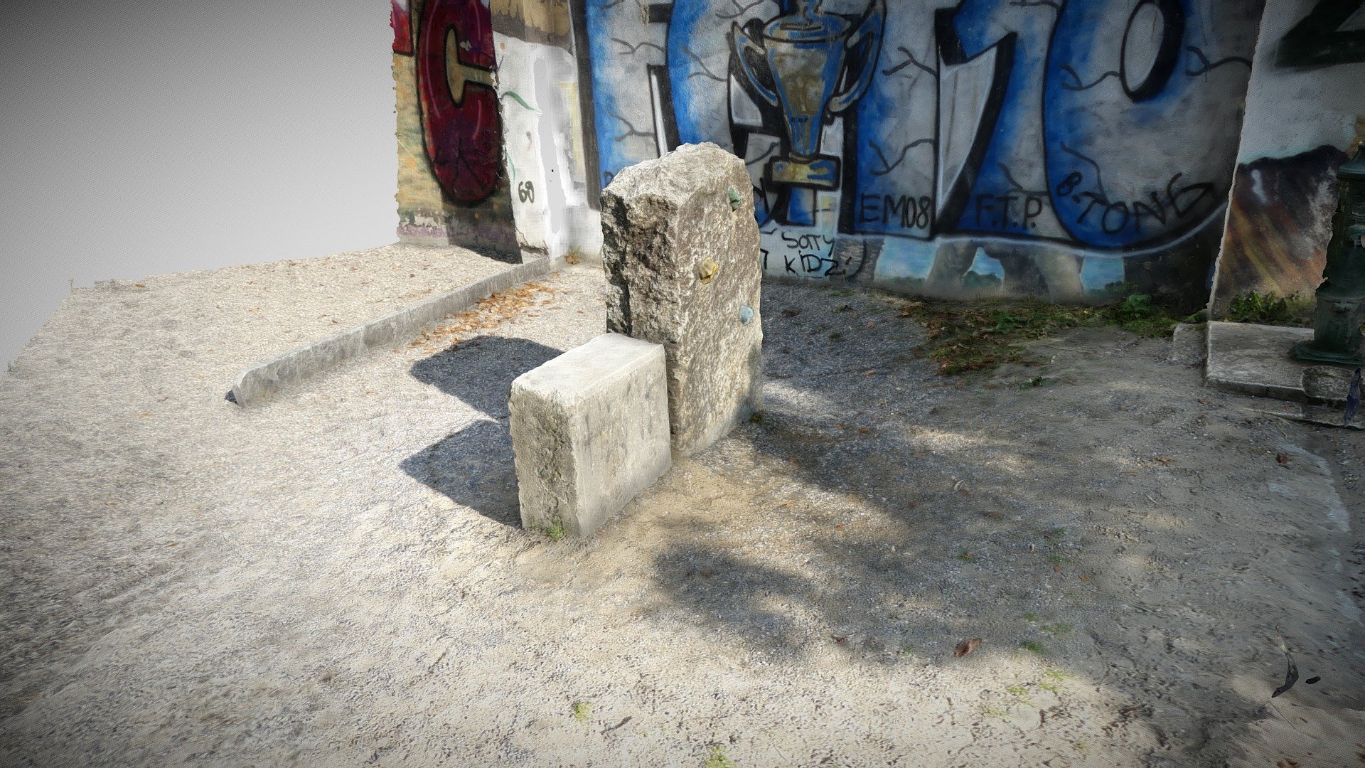 3D Modell Kletterstein auf Spielplatz