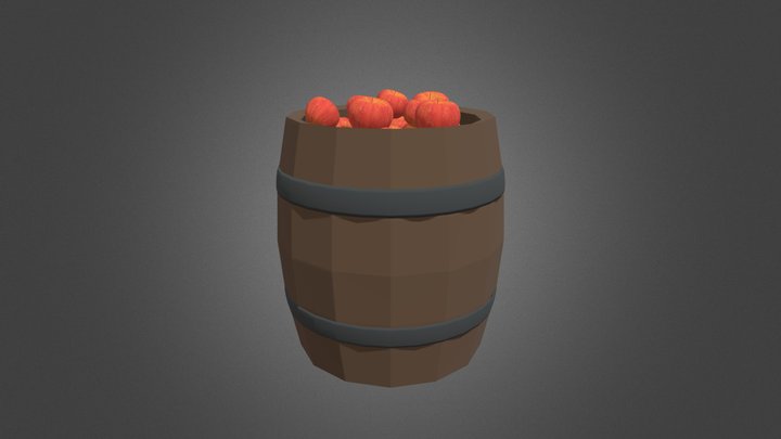 Barrel of Apples 3D Model