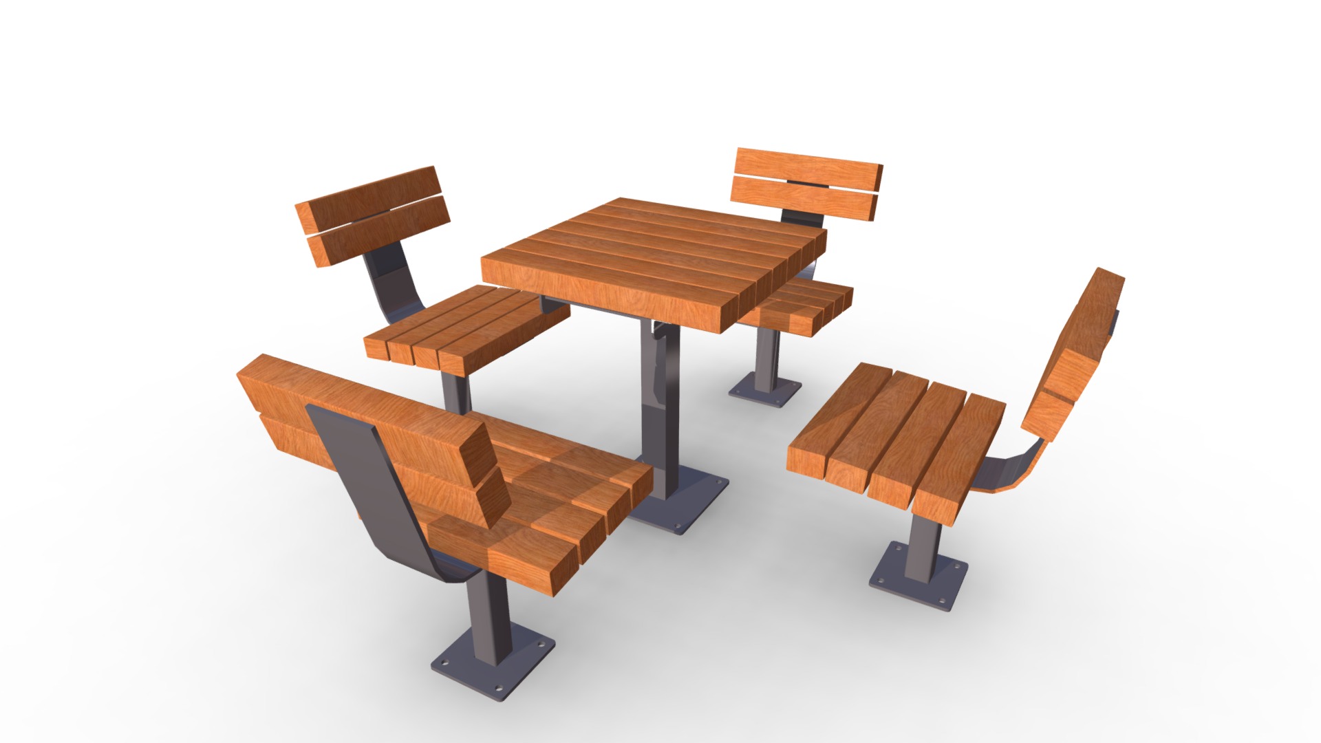 3D model GK-03 - This is a 3D model of the GK-03. The 3D model is about a table with chairs around it.