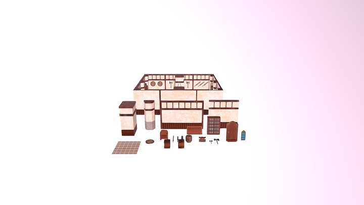 Enviroment tiendas de armas medieval 3D Model