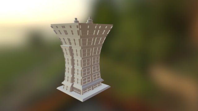 Stylized Building 3D Model