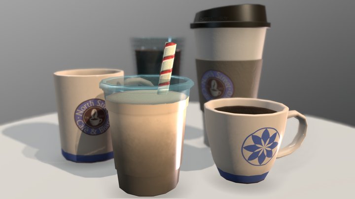 Coffee Cup Pack (Variable Textures) 3D Model