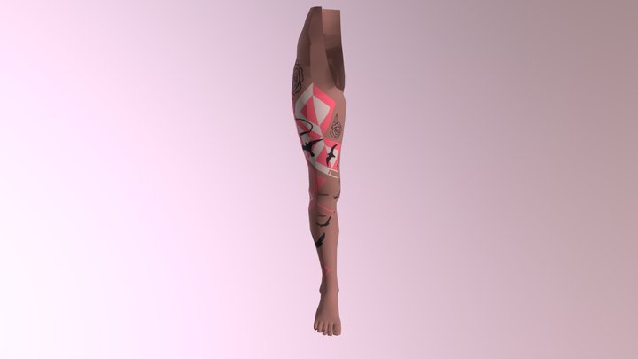 Woman Leg For Tattoo MODEL 3D Model