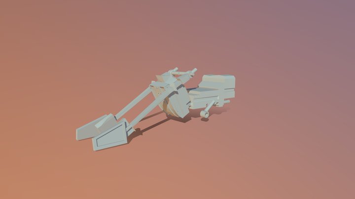 outer rim speeder 3D Model