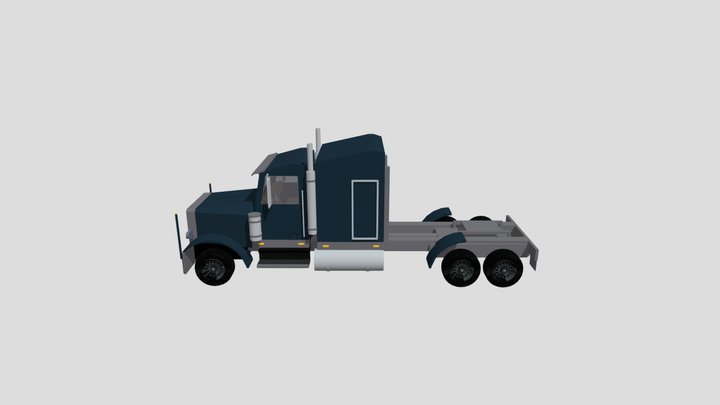 Semi Truck Sleeper 3D Model