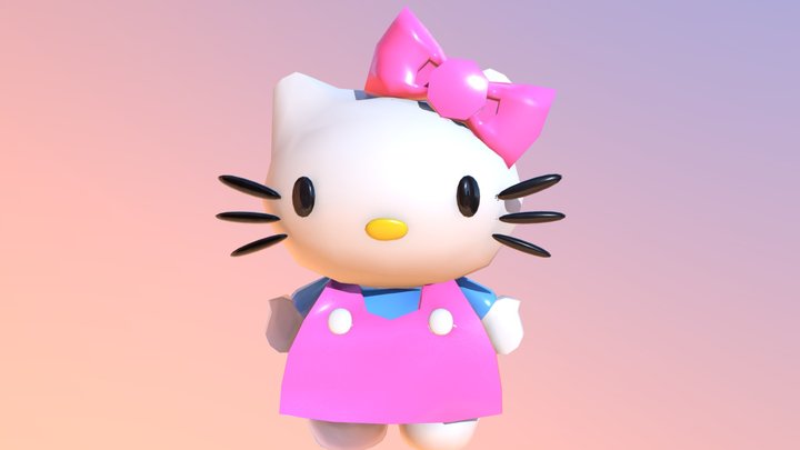 Hello Kitty Figurine 3D Model