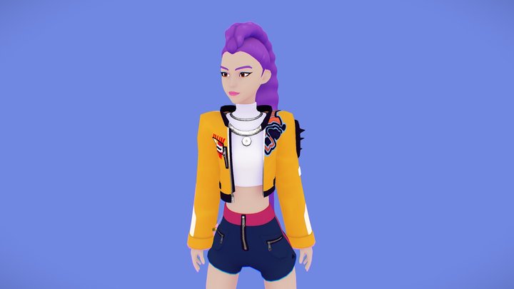 Rumi from Kpop Demon Hunter Animated 3D Model