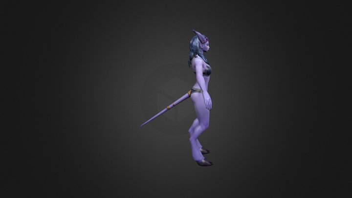 Tcae6emtq2v4-WOD F Draenei 3D Model